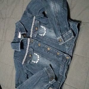 Hanna Andersson Jean Jacket Dark Blue Denim Girls 12 (150)

*6448